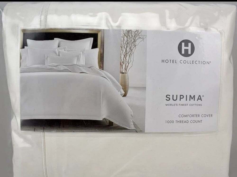 Hotel Collection 1000 Thread Count Supima Cotton KING Duvet & Shams Set White